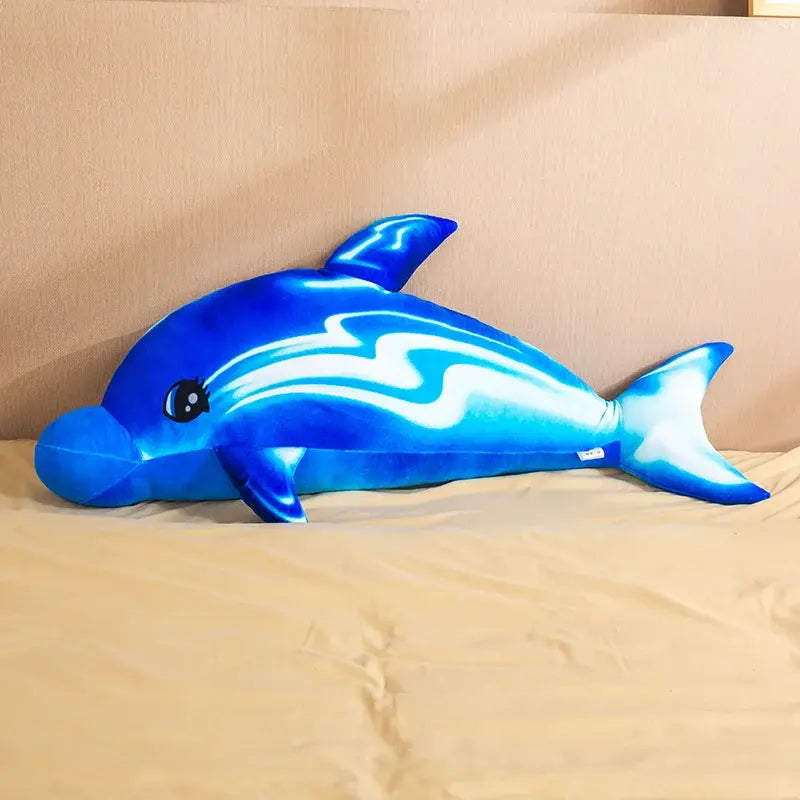 peluche dauphin bleue
