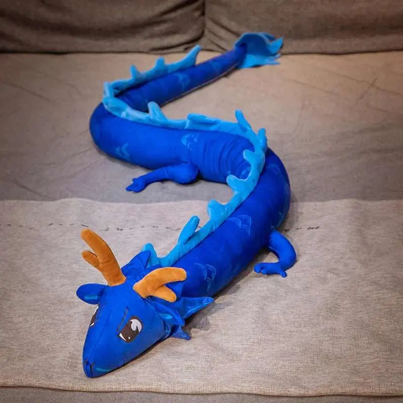 grande peluche dragon bleu