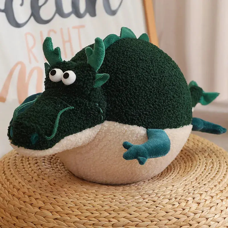 peluche dragon boule vert