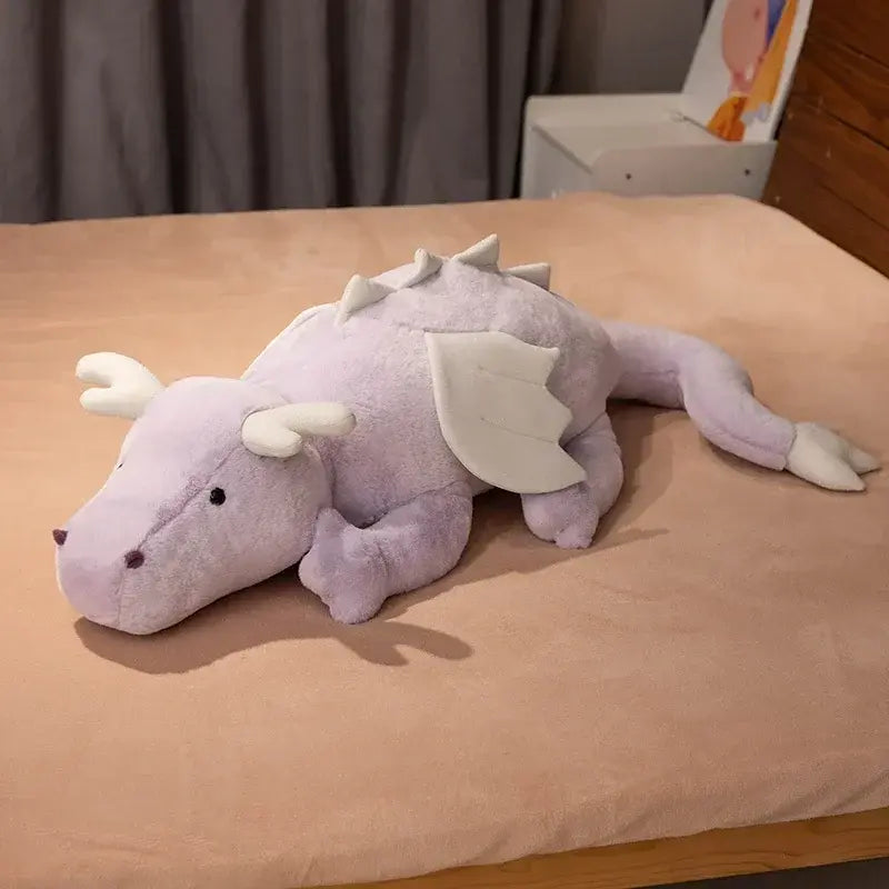 peluche dragon doux violet