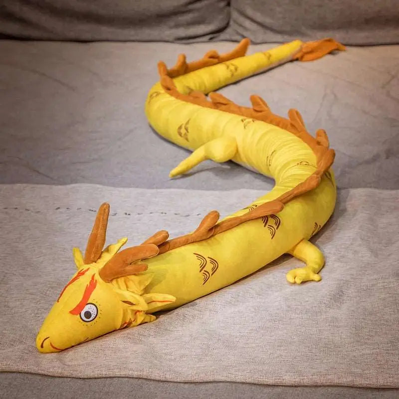 grande peluche dragon jaune