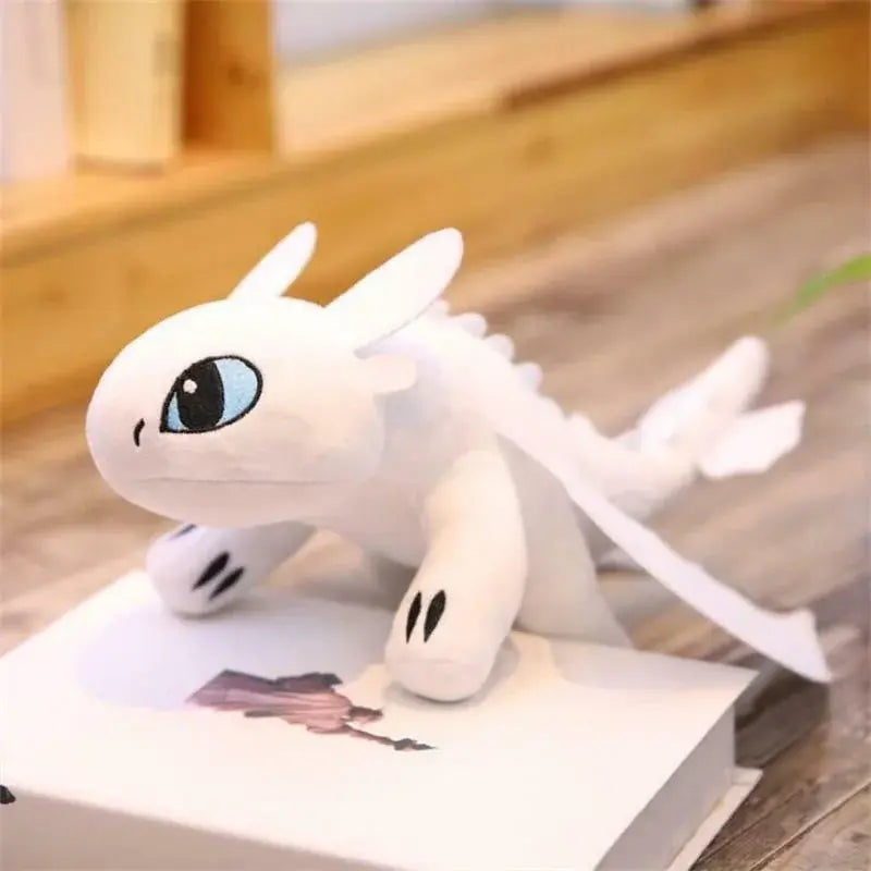 peluche dragon kawaii blanc