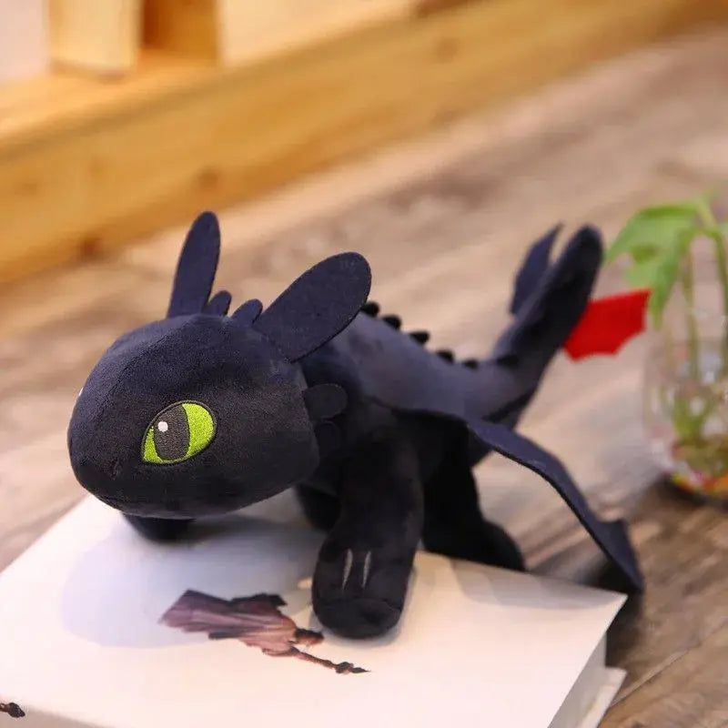 peluche dragon kawaii noir