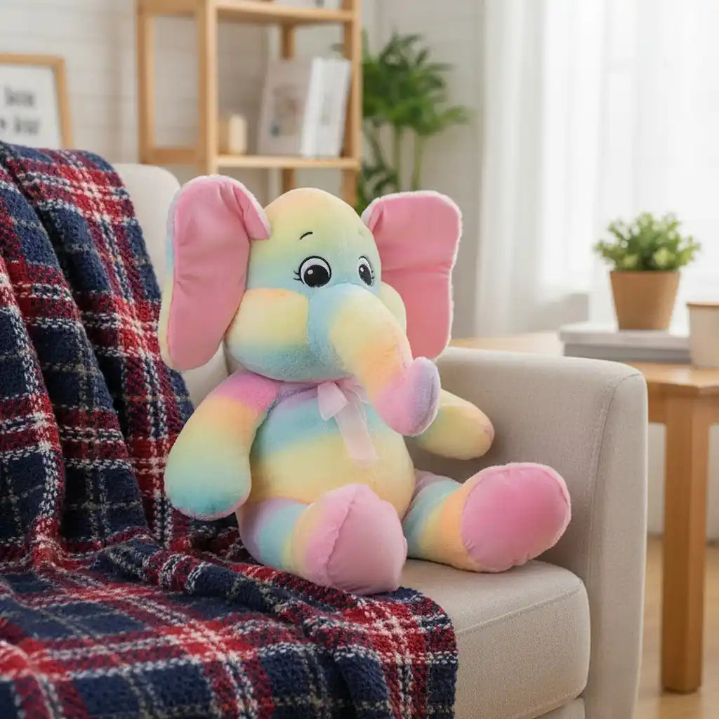 peluche elephant coloré