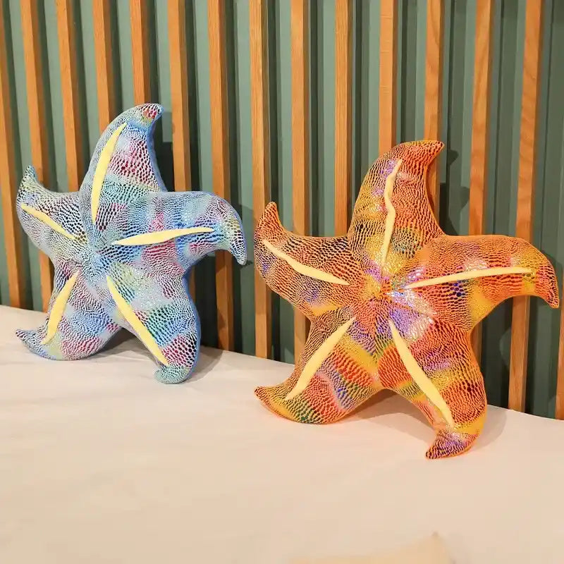 juguete de peluche de estrella de mar azul