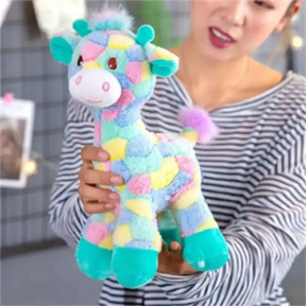 peluche girafe coloree