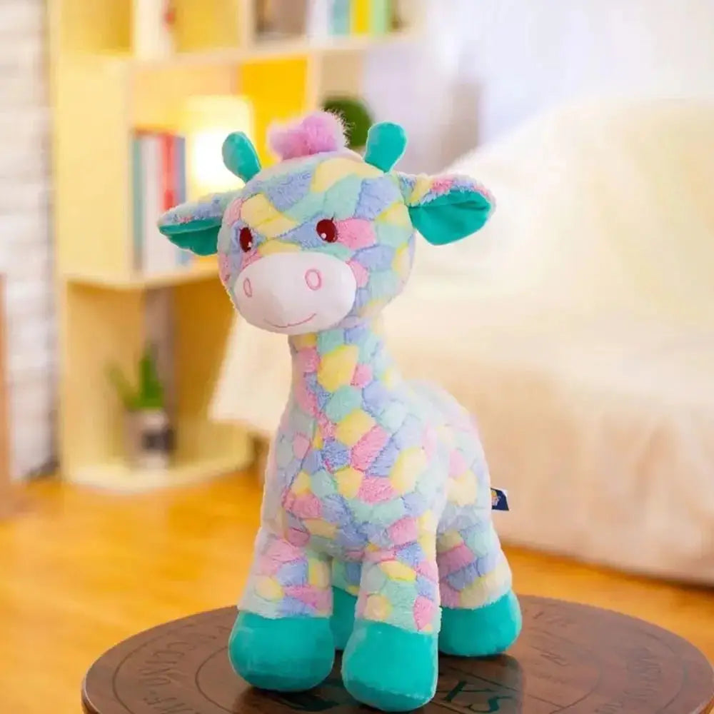 peluche girafe multicolore