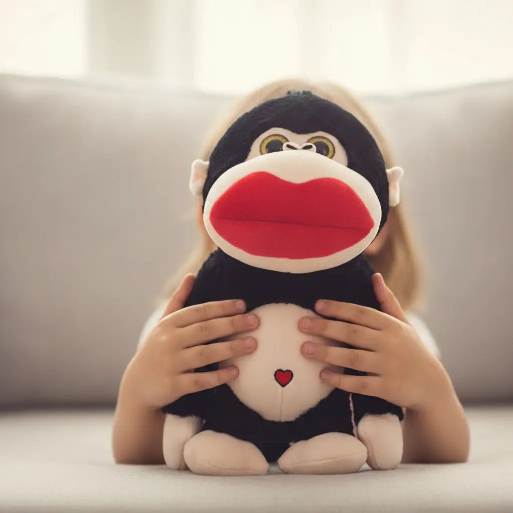 peluche gorille bisou