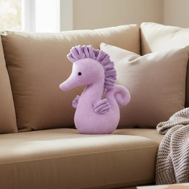 purple seahorse plush