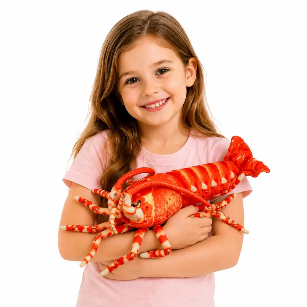 Peluche crustacé rouge de 55 cm