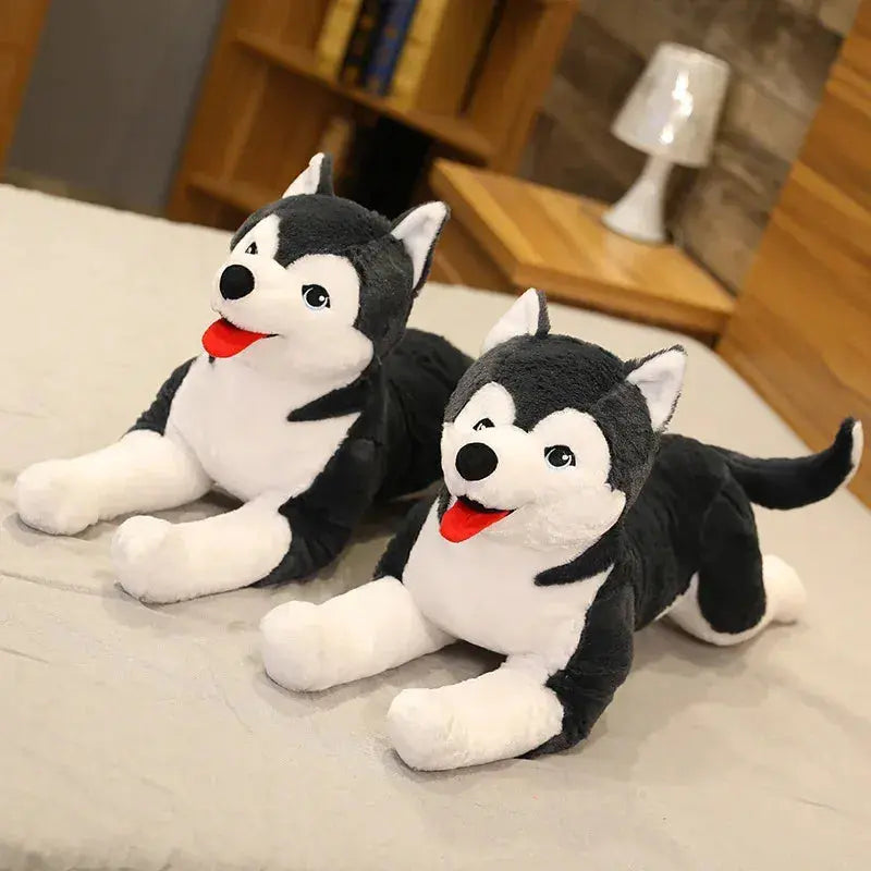 peluche husky heureux