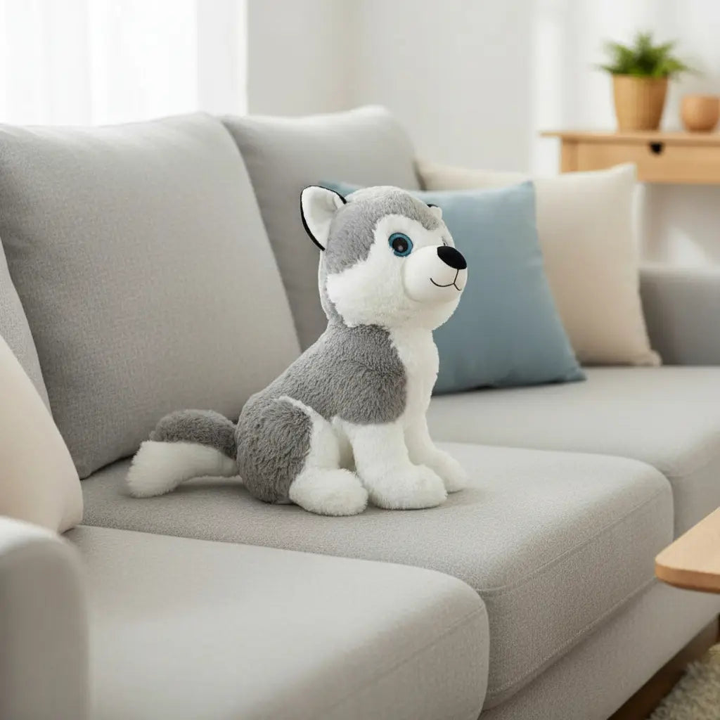 peluche husky kawaii