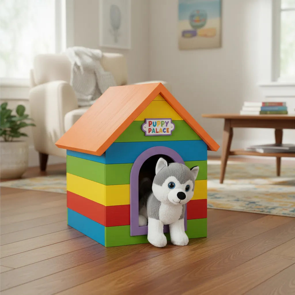 peluche husky mignon