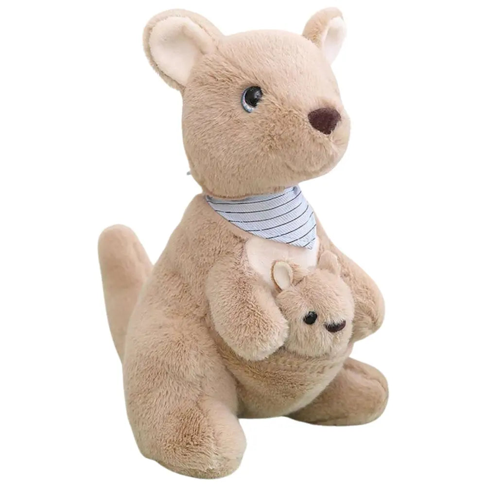 Kangaroo beige with son baby plush toy