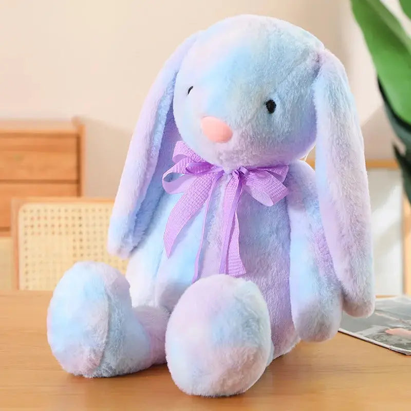 peluche lapin multicolore violet