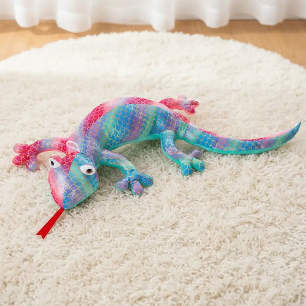 peluche lezard coloré