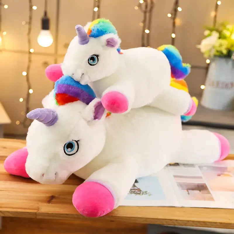 peluche licorne arc en ciel