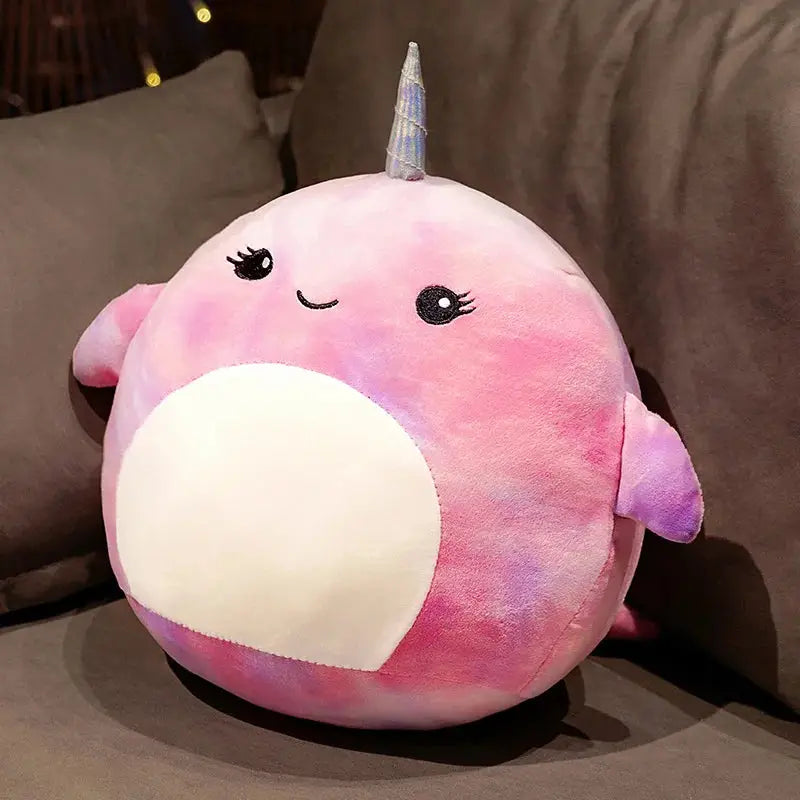 peluche licorne boule rose