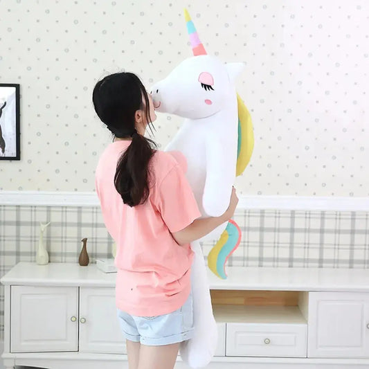 peluche licorne geante blanc