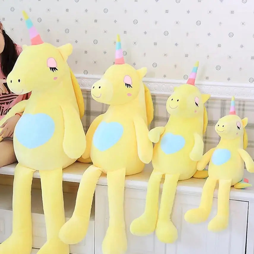 peluche licorne geante jaune