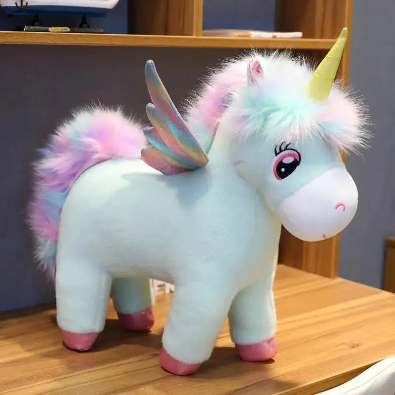 peluche licorne bleue