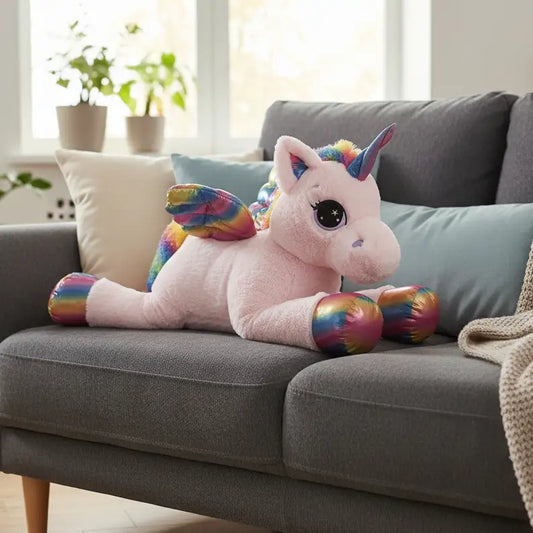 peluche licorne rose