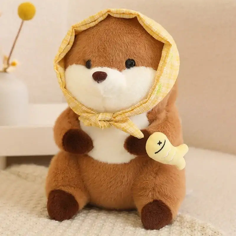 peluche loutre bandeau