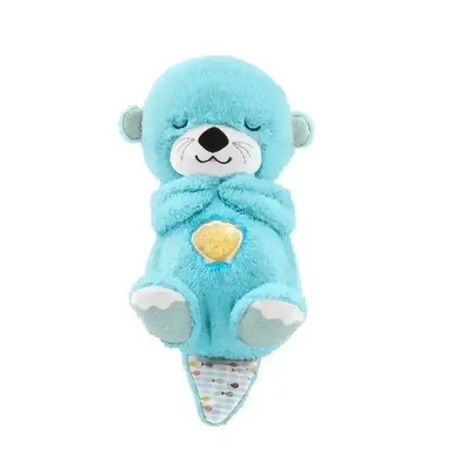 peluche loutre qui respire bleu