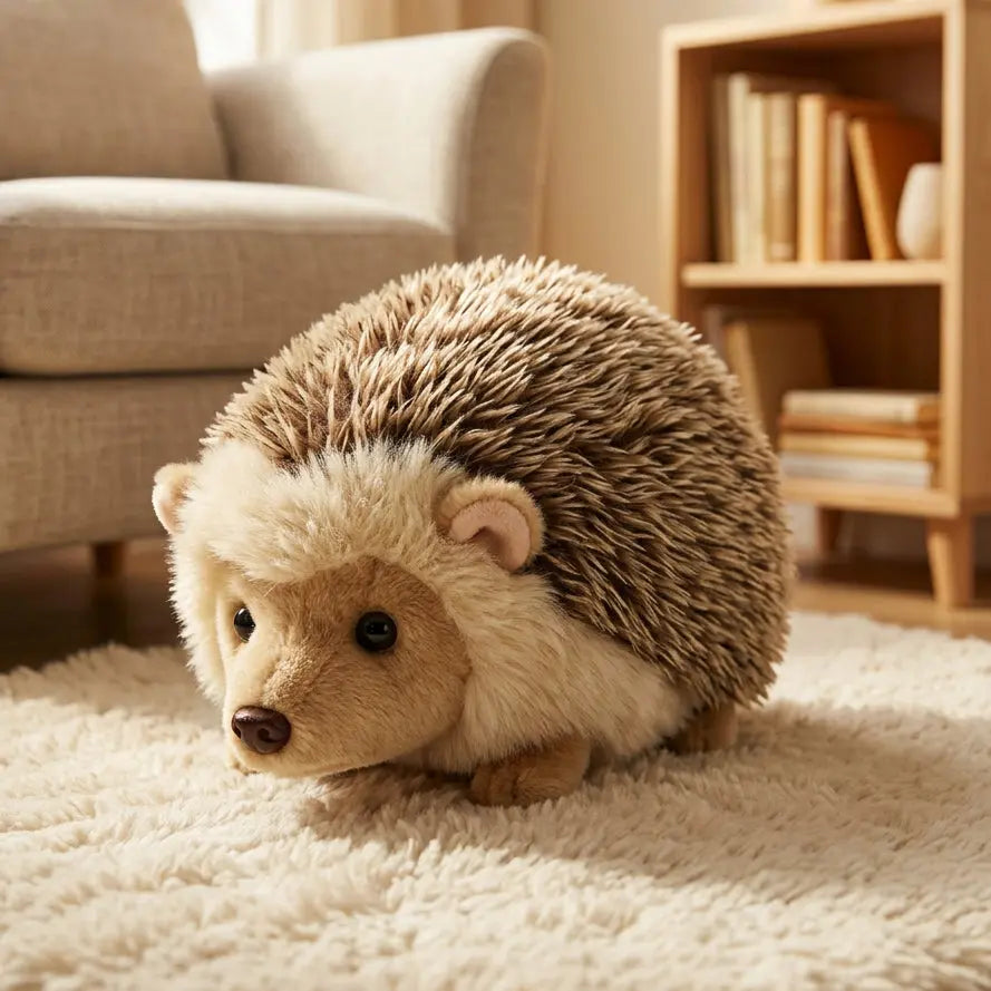 Peluche hérisson marron de 16 cm