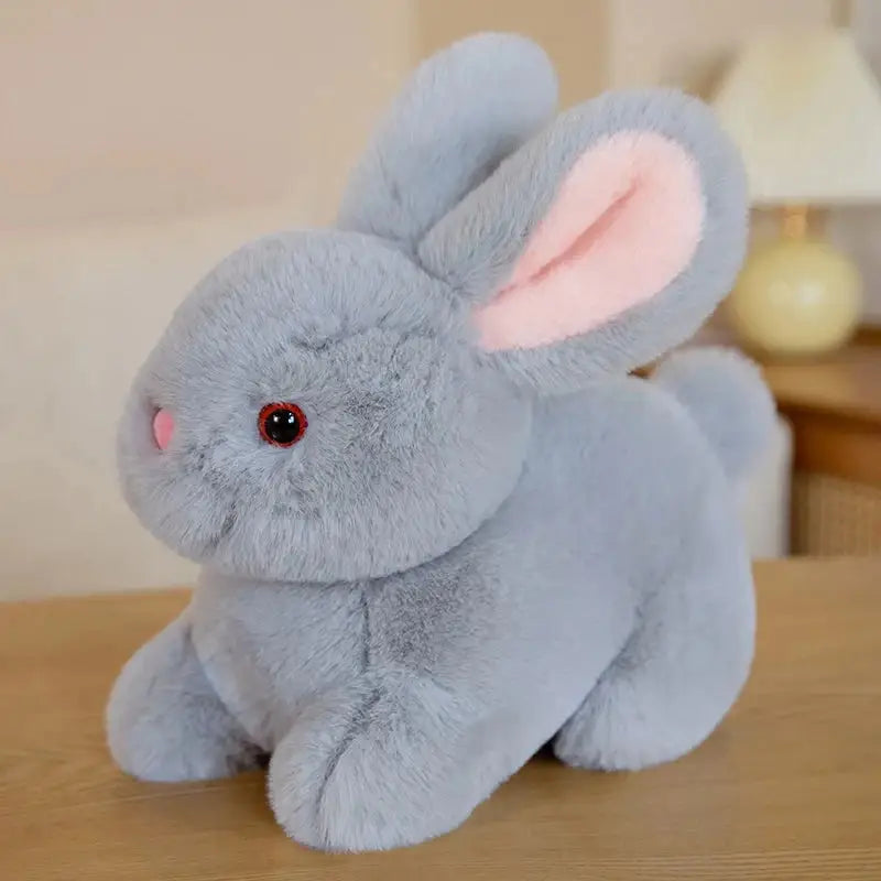 peluche mini lapin gris