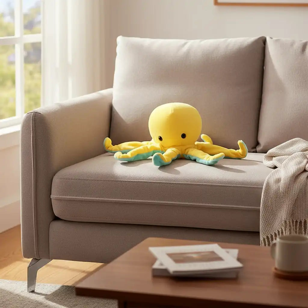 yellow octopus plush toy