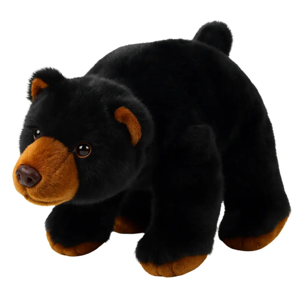 Realistic Black Bear 30 cm plush toy