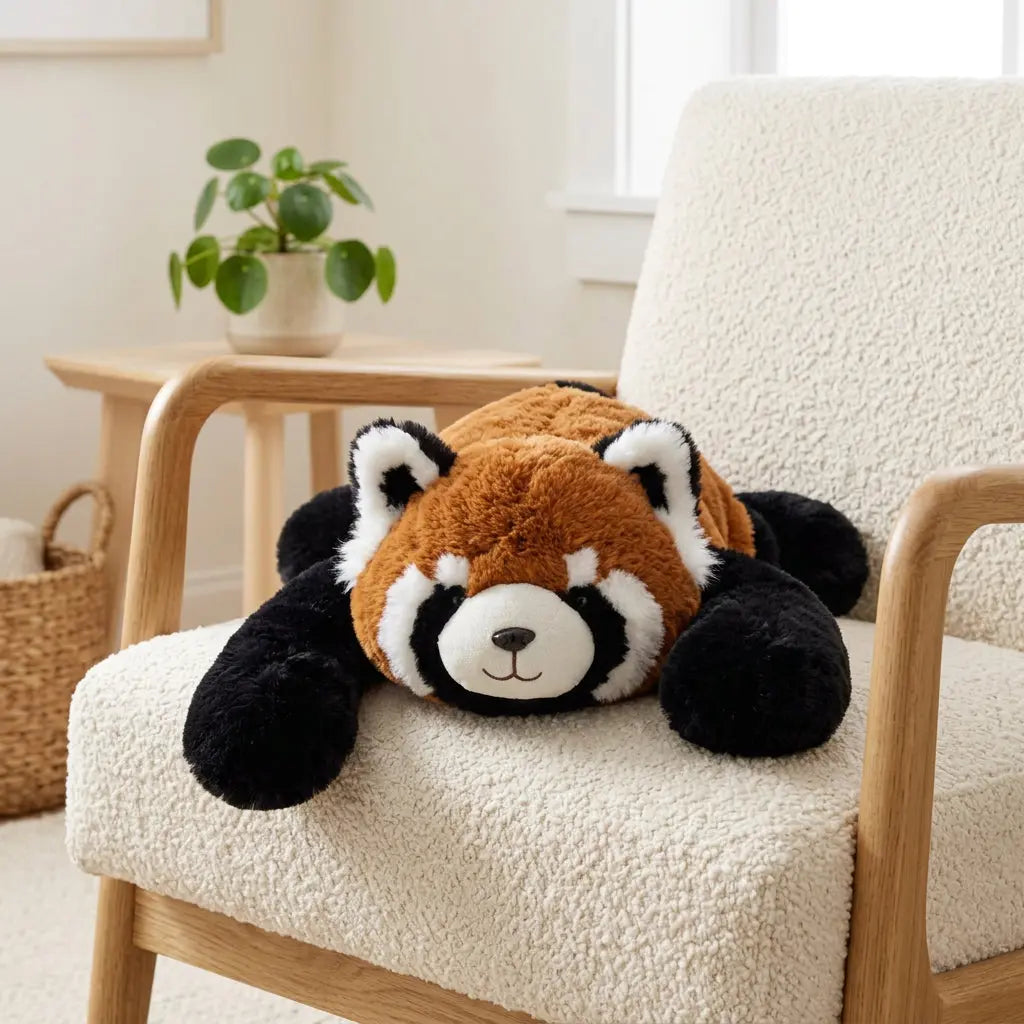 Peluche panda roux aux longs membres