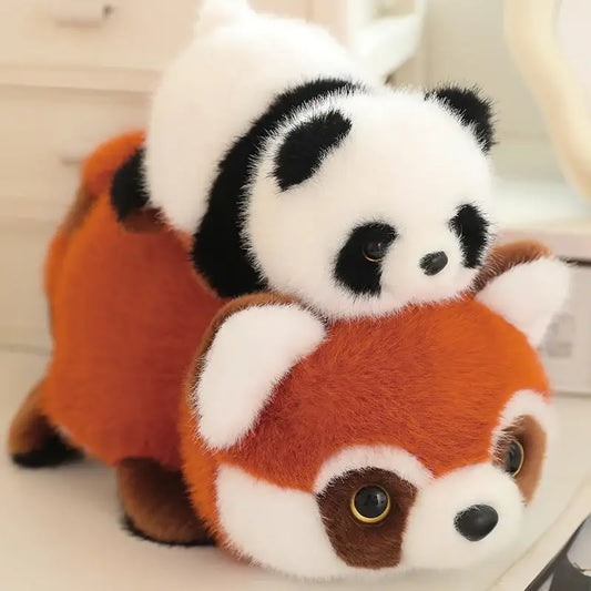 peluche panda roux reversible