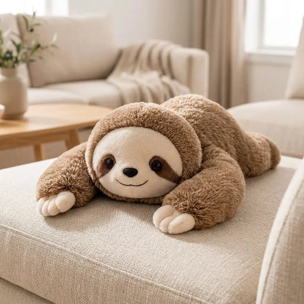 Brown Sloth with long arms plush toy