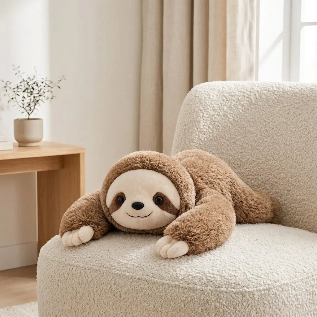 Brown Sloth with long arms plush toy