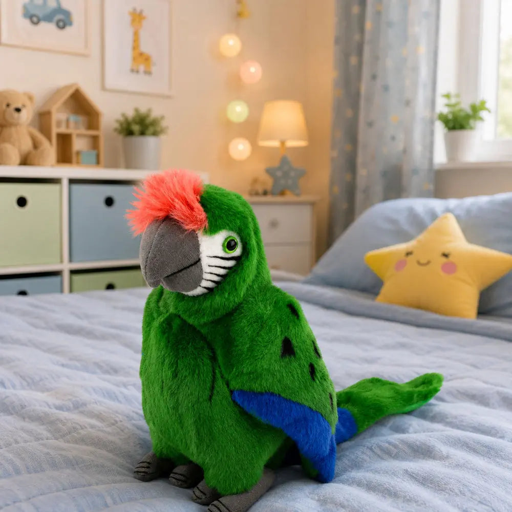 Parrot ara green 25 cm plush toy