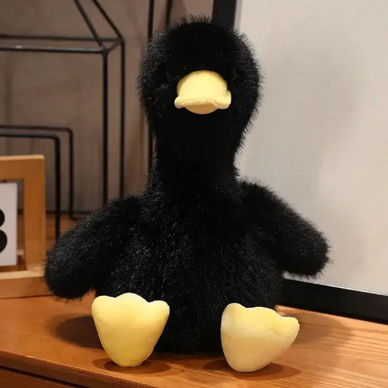 peluche petit canard noir