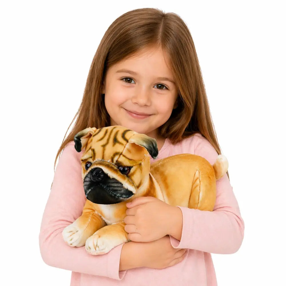 Beige Dog pug 25 cm plush toy