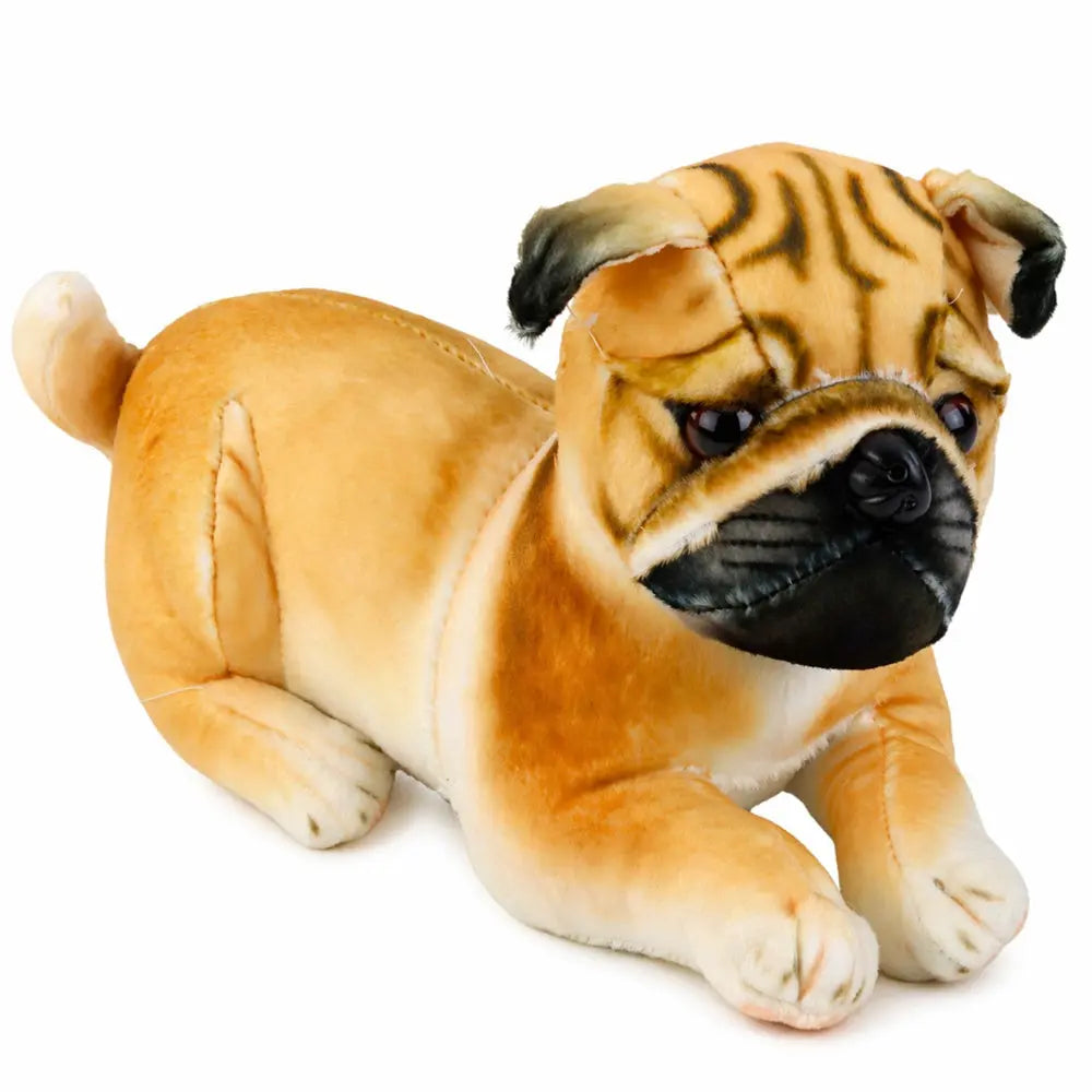 Beige Dog pug 25 cm plush toy
