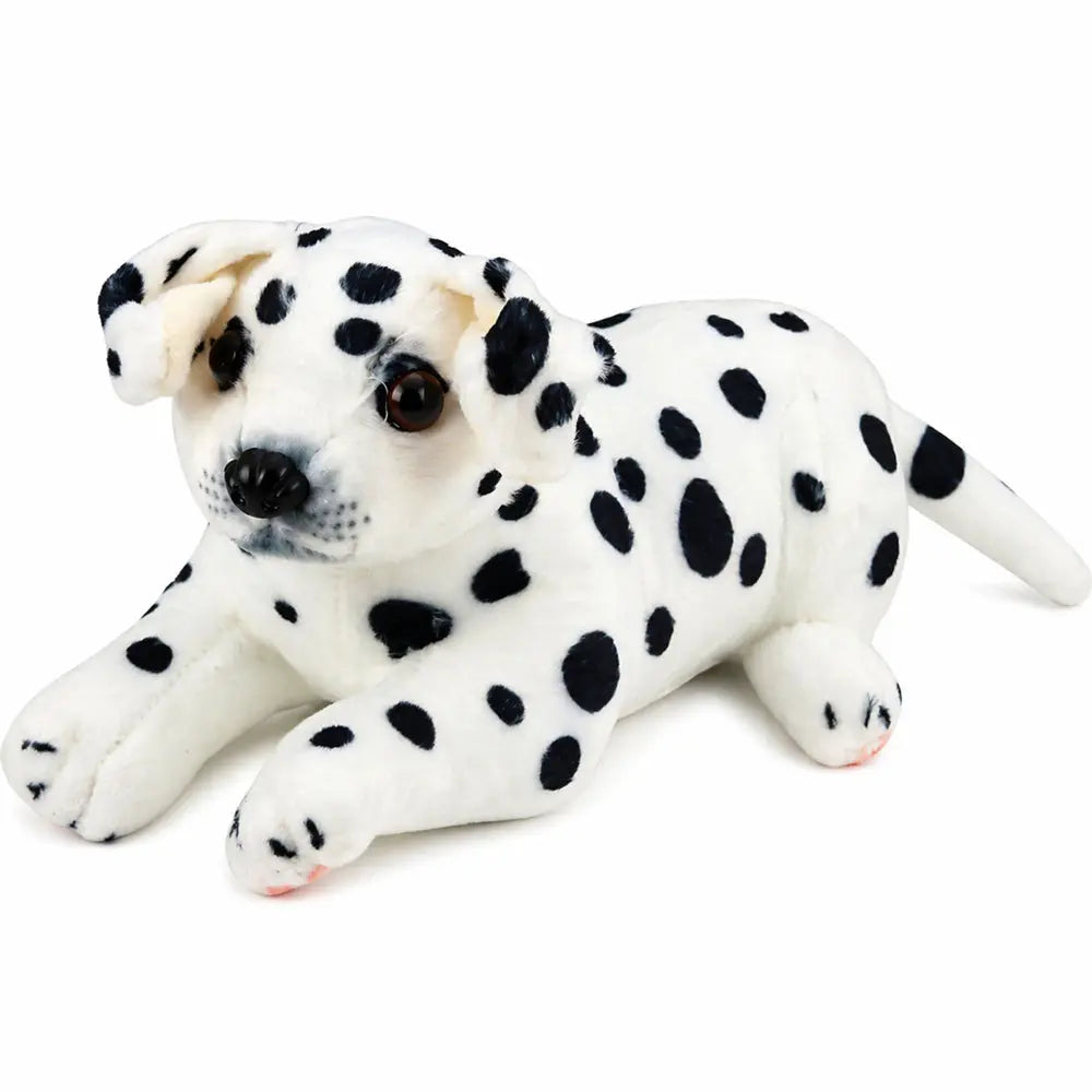 White Dalmatian with black spots plush toy