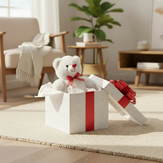 peluche petit ourson blanc