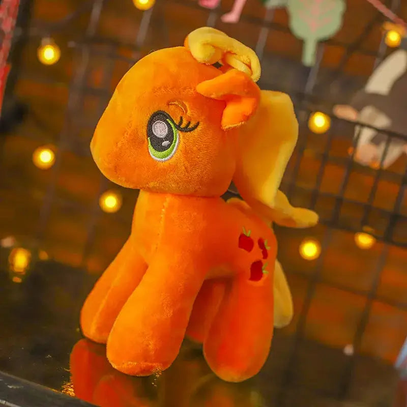 peluche petit poney orange