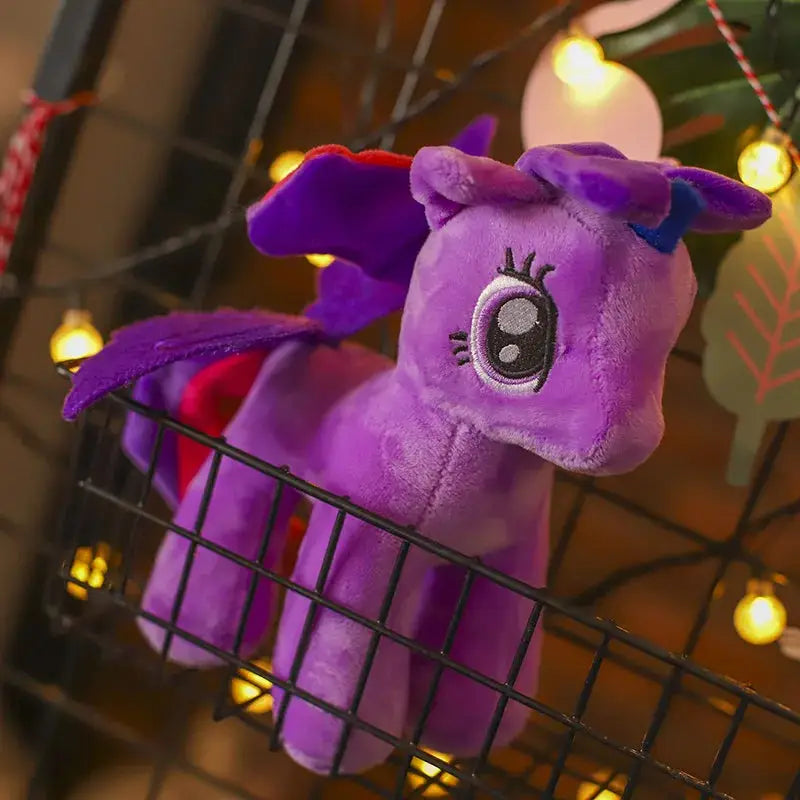 peluche petit poney violet