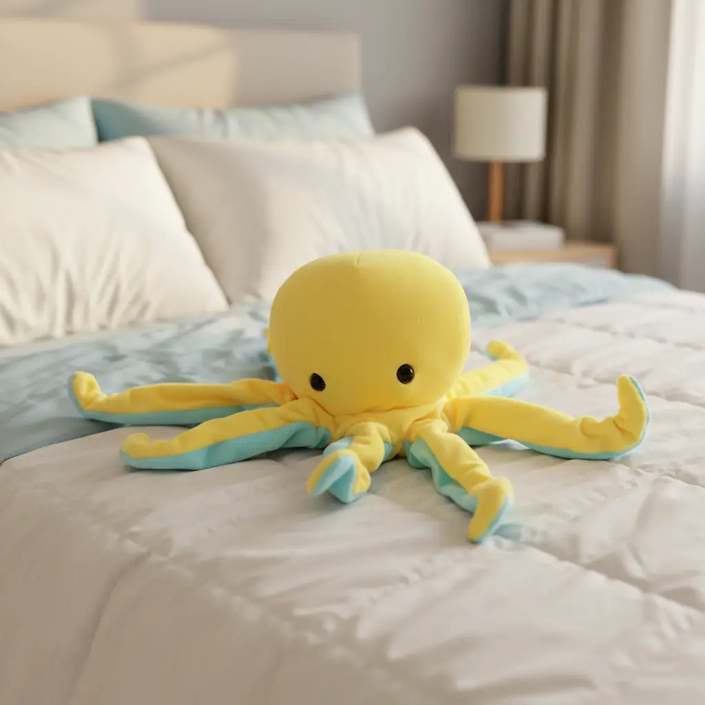 yellow octopus plush toy