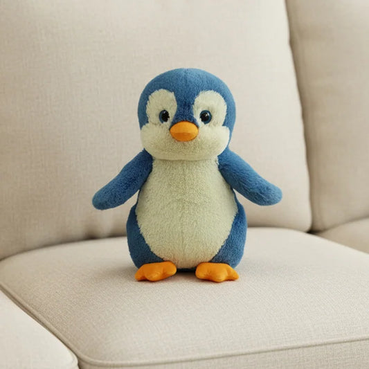 peluche pingouin bleu