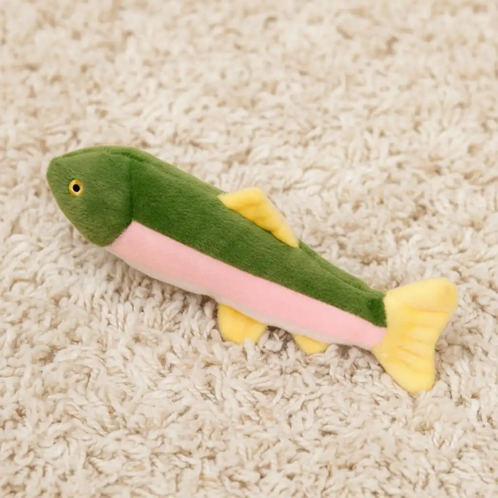 juguete de peluche de pez verde