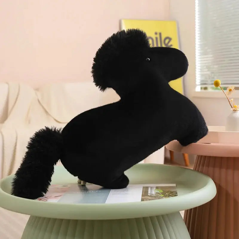 peluche poney noir