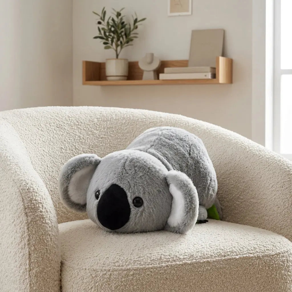Reversible koala and frog 25 cm plush toy