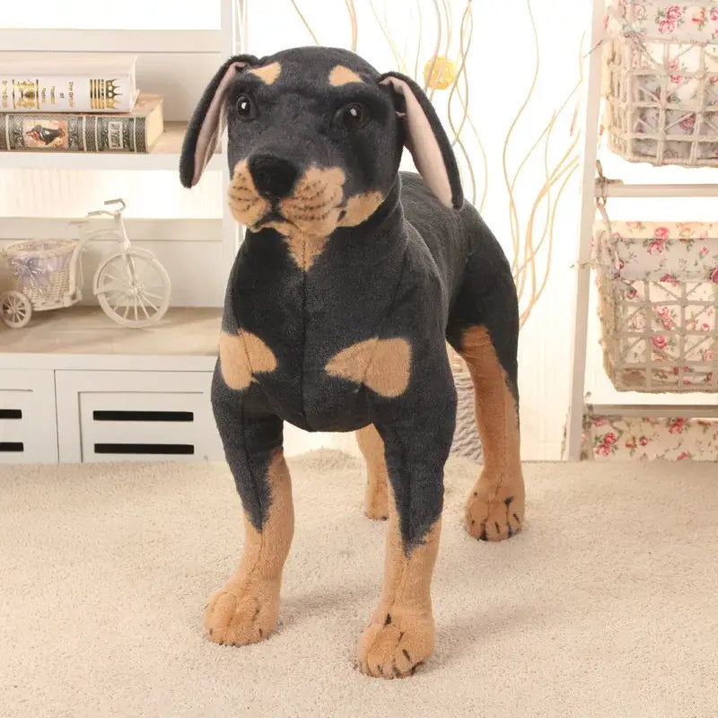 peluche rottweiler realiste